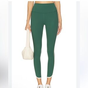 New! Spiritual Gangster Forest Green Leggings with Cream Accents